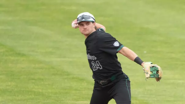Tristan Crane throws the baseball to first base at Michigan State, May 12, 2026