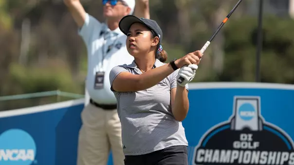 Baiyok Sukterm was the flight of her ball after her tee shot in the second round at the 2026 NCAA Championships in Carlsbad, Calif.