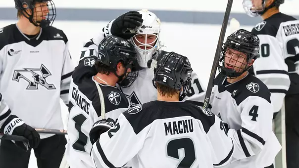 Men's Hockey Team Postgame Celebration vs SLU