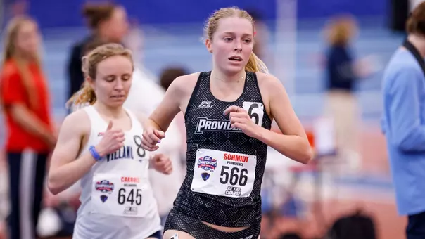 Gabrielle Schmidt running at 2026 Big East Indoor Track Championships