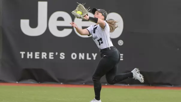 Emily Jonte reaches out to catch the ball against Butler in the 2026 BIG EAST Tournament