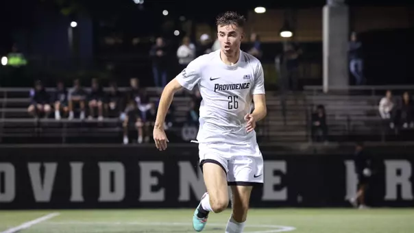 Men's Soccer's Brian Garrepy in action during a game.