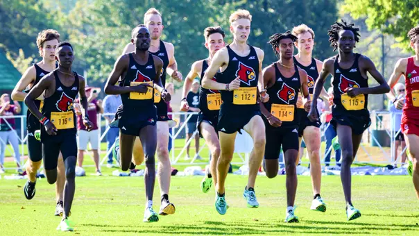 The men's team gets off the line at the Sean Earl Lakefront Invitational.