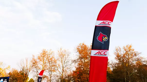 Louisville flag at the 2025 ACC Cross Country Championships