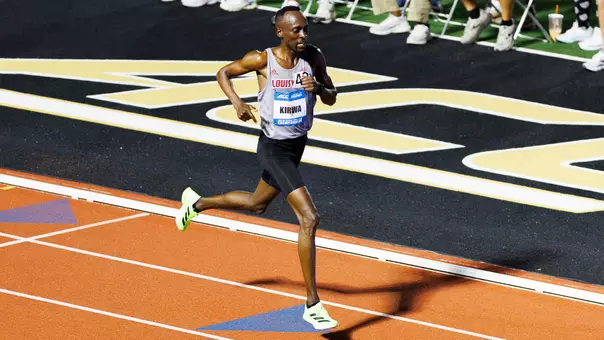 Geoffrey Kirwa races the 10000m at the 2025 ACC Outdoor Championships