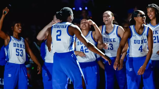 Duke WBB hyped during team intros