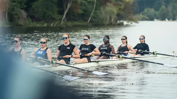fall rowing practice on lake wheeler