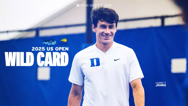 Duke men's tennis alum Garrett Johns received a wild card entry to the 2025 US Open Qualifying Rounds.