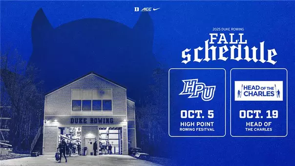 2025 fall rowing schedule graphic