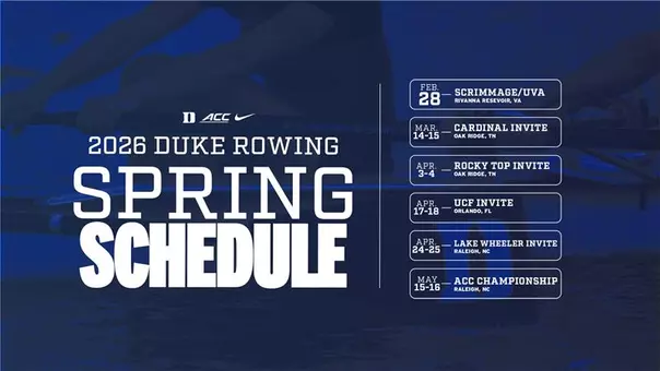 2026 spring rowing schedule graphic
