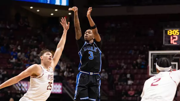Isaiah Evans shoots at Florida State