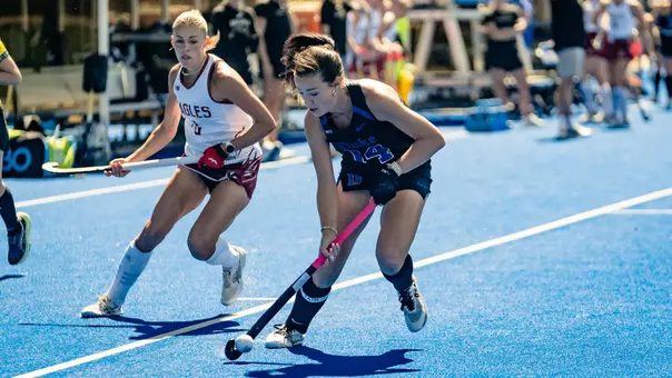 Alaina McVeigh looks to elude a BC defender Sunday afternoon