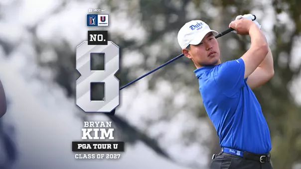 Duke's Bryan Kim ranked No. 8 in PGA TOUR University Class of 2027