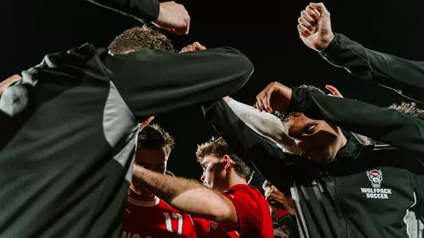 MSOC2025 Team Huddle vs. Louisville