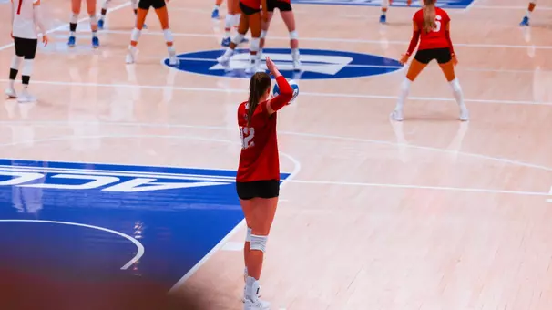 Courtney Bryant serving at Duke 9/26/25