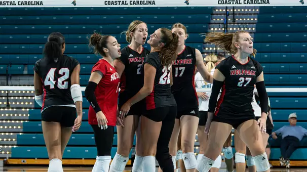 Huddle celebration at Coastal Carolina 9/20/26