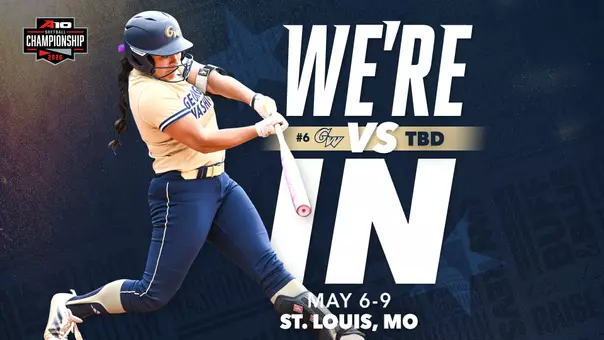 GW Softball We're In Graphic