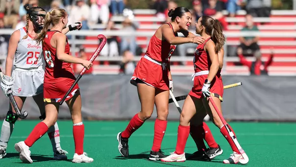 Maryland celebrates a goal against Ohio State