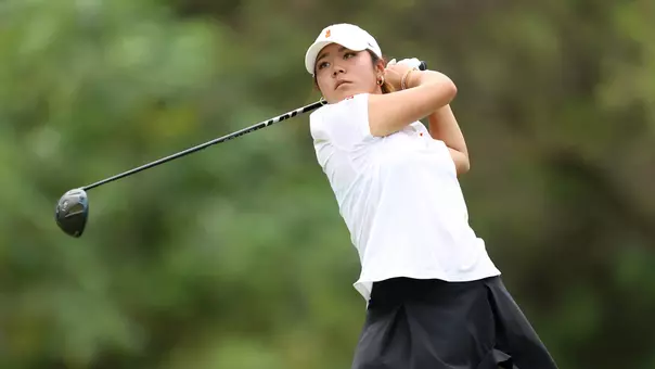 Jasmine Koo tees off at the Dr. Donnis Thompson Invitational