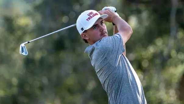 Jack Buchanan swings an iron at the Southwestern Invitational