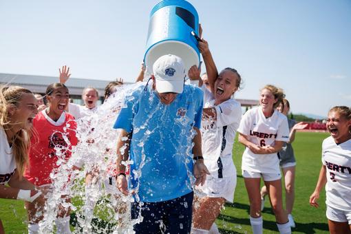 NM State women's soccer snaps Liberty's 24-game unbeaten streak with 2-0  win