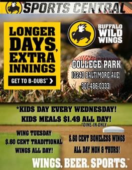 Buffalo Wild Wings July Specials - University of Maryland Athletics