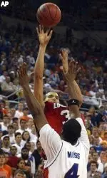 Louisville junior forward Francisco Garcia goes up for a shot during the Cards' win at Florida.