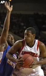 U of L sophomore forward Juan Palacios had 14 points on 7-of-10 shooting in the win over DePaul