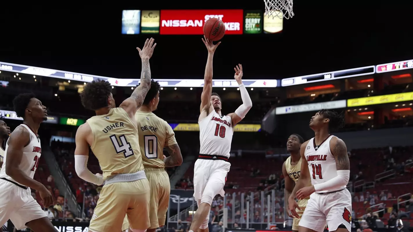 Samuell Williamson goes up for a shot against Georgia Tech.