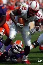 Darrell Blackman breaks through the Clemson defense during the second quarter