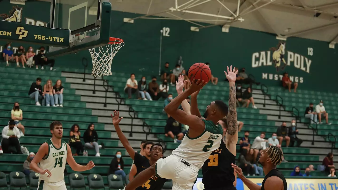 Trevon Taylor goes in for a  layup vs. Cal State Los Angeles