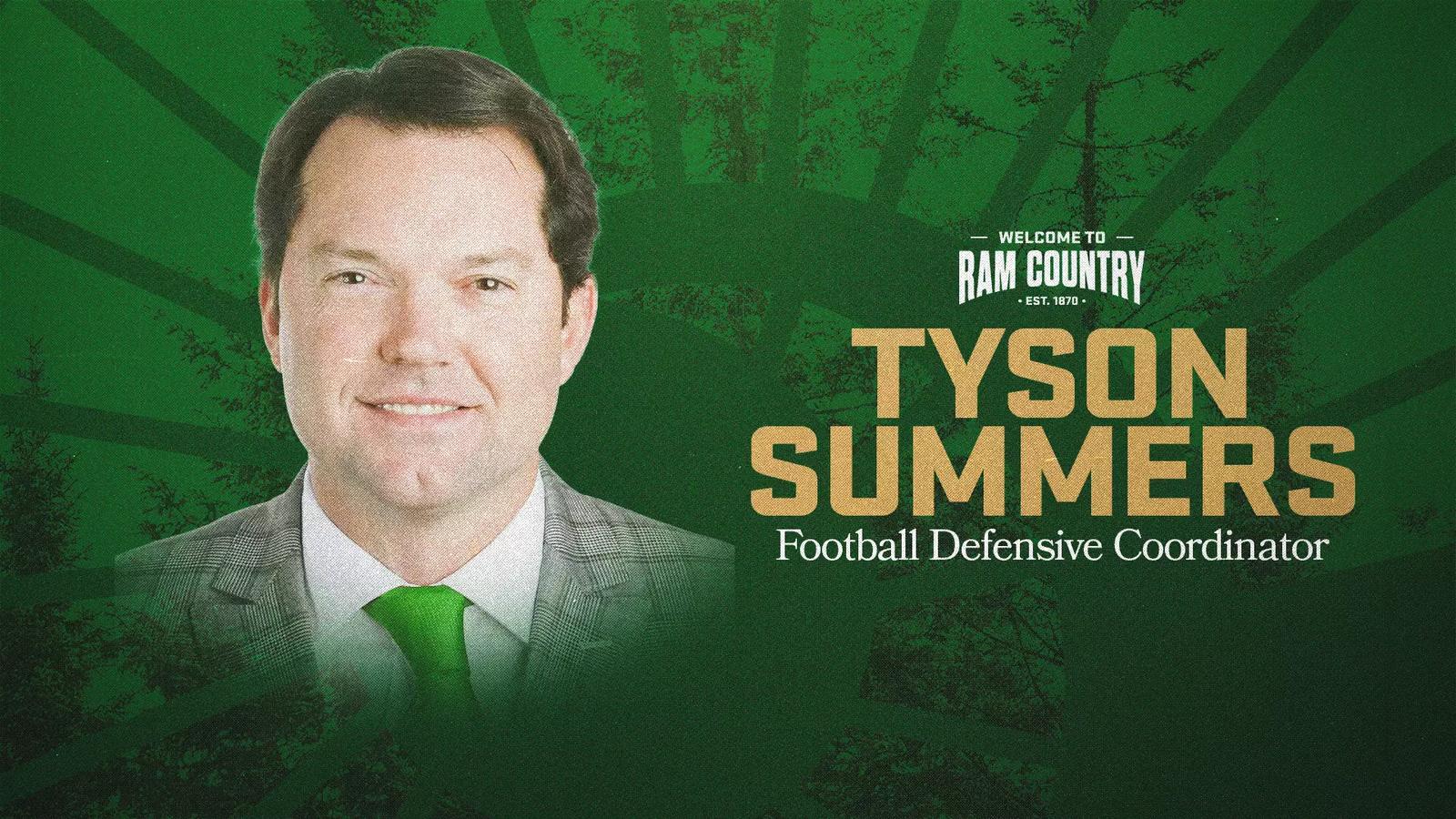Tyson Summers Returns to Colorado State as Defensive Coordinator - Colorado State Athletics