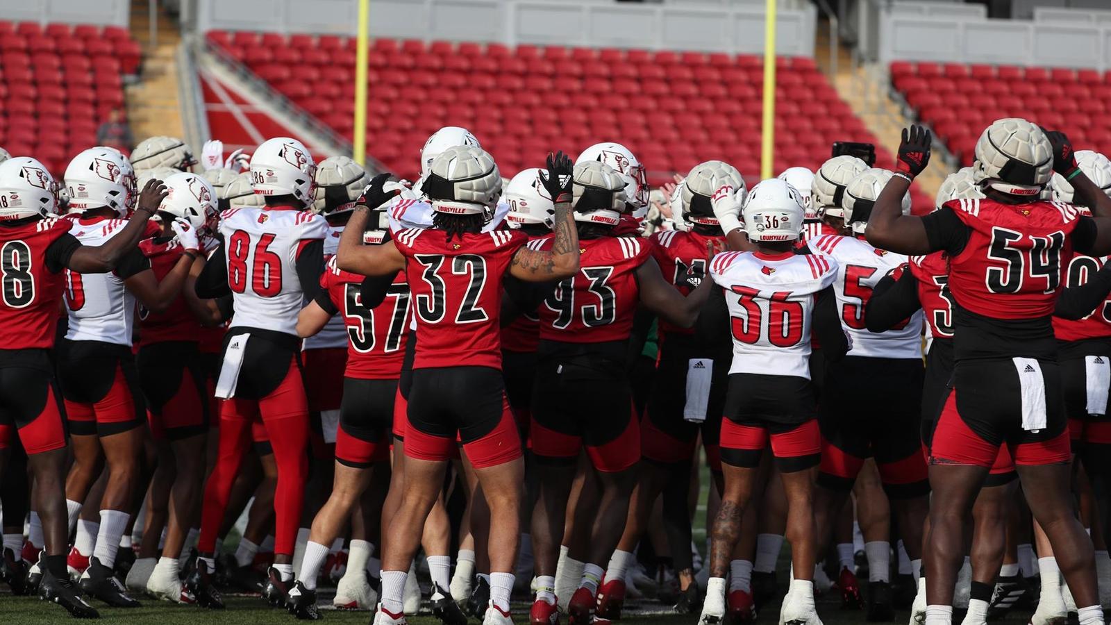 Cards Open Spring Practice - University of Louisville Athletic