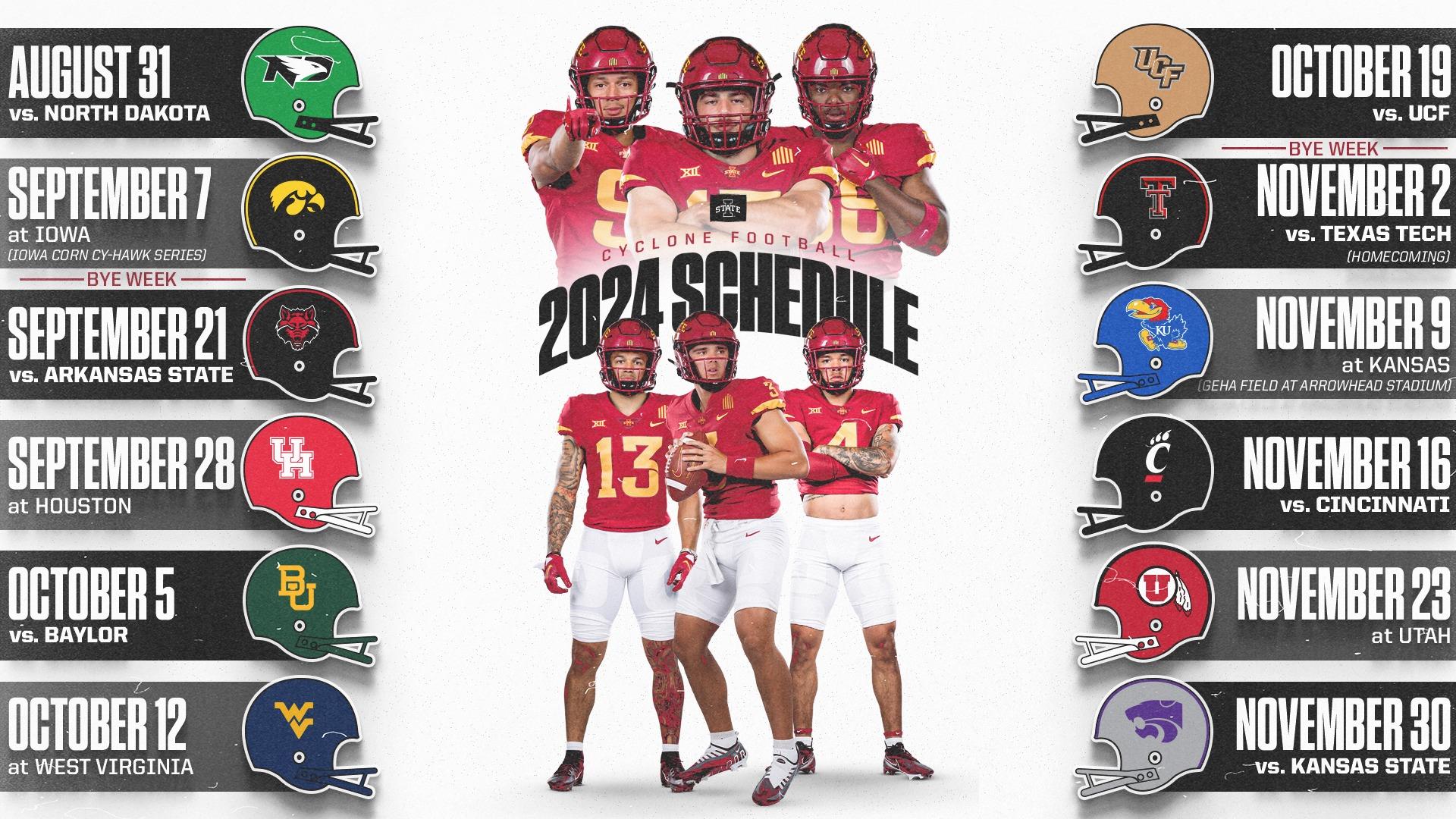 2024 Football Schedule CycloneFanatic The most popular
