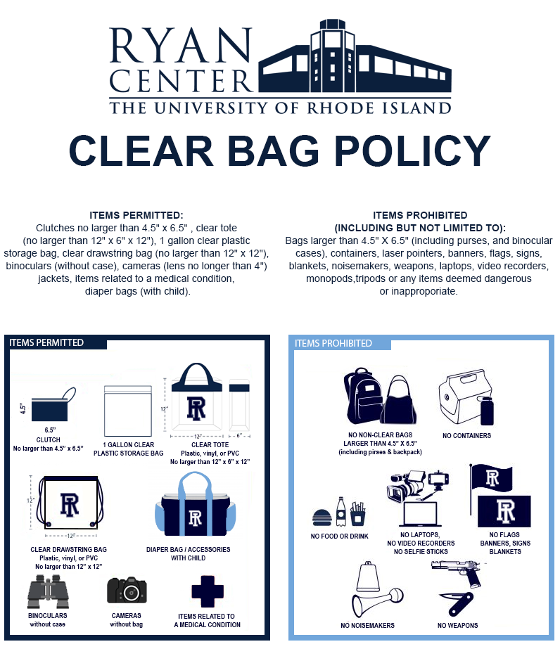 Clear Bag Policy - The Ryan Center