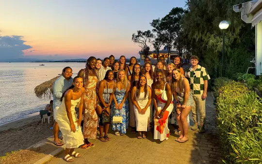 Women's Basketball Team Group Photo in Glyfada, Greece 