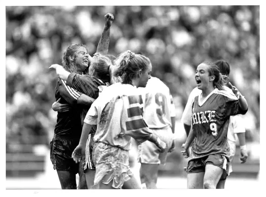 1992 Women's Soccer Final Four Celebratin