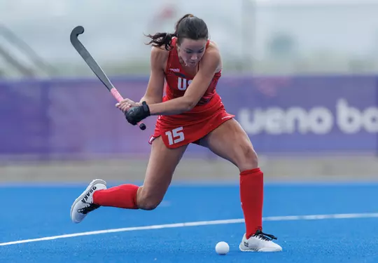 Alaina McVeigh takes a shot for Team USA at the Junior Pan American Games.