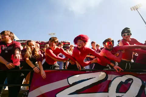 The Montana Grizzlies arrive before the game against the Western Carolina Catamounts at Washington-Grizzly Stadium on September 21, 2024 in Missoula, Montana.