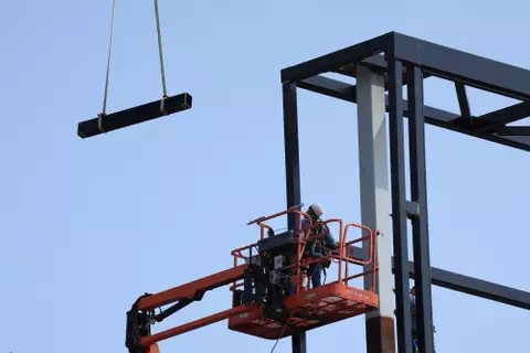 Construction begins on the new videoboard at Carter-Finley Stadium