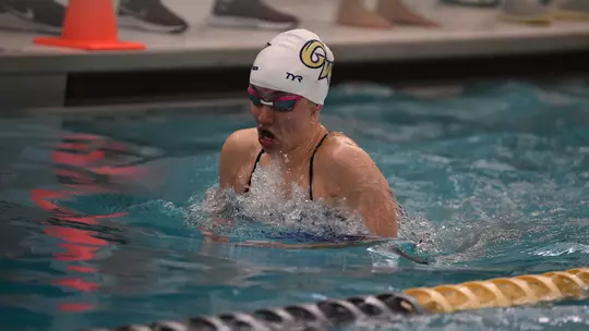 Julia Knox swims vs. Virginia Tech.