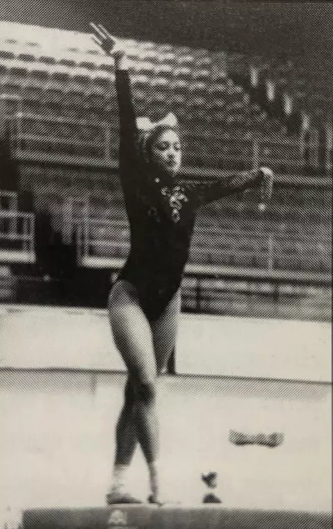 Meena Lakdawala-Flynn was a member of GW gymnastics from 1995-1999.