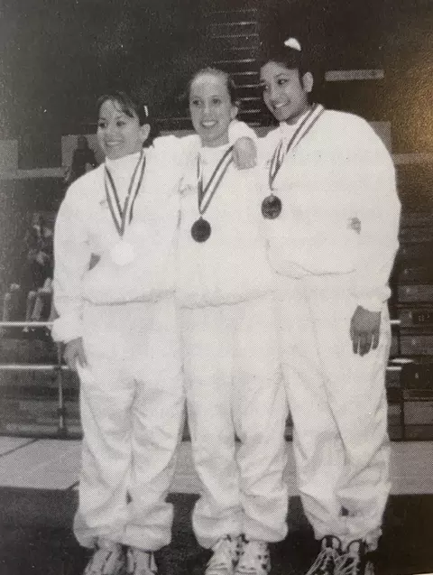 Meena Lakdawala-Flynn was a member of GW gymnastics from 1995-1999.
