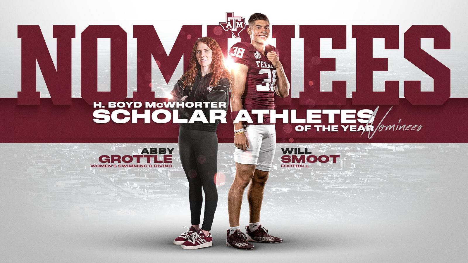 Grottle, Smoot Named McWhorter Scholar-Athlete of the Year Nominees