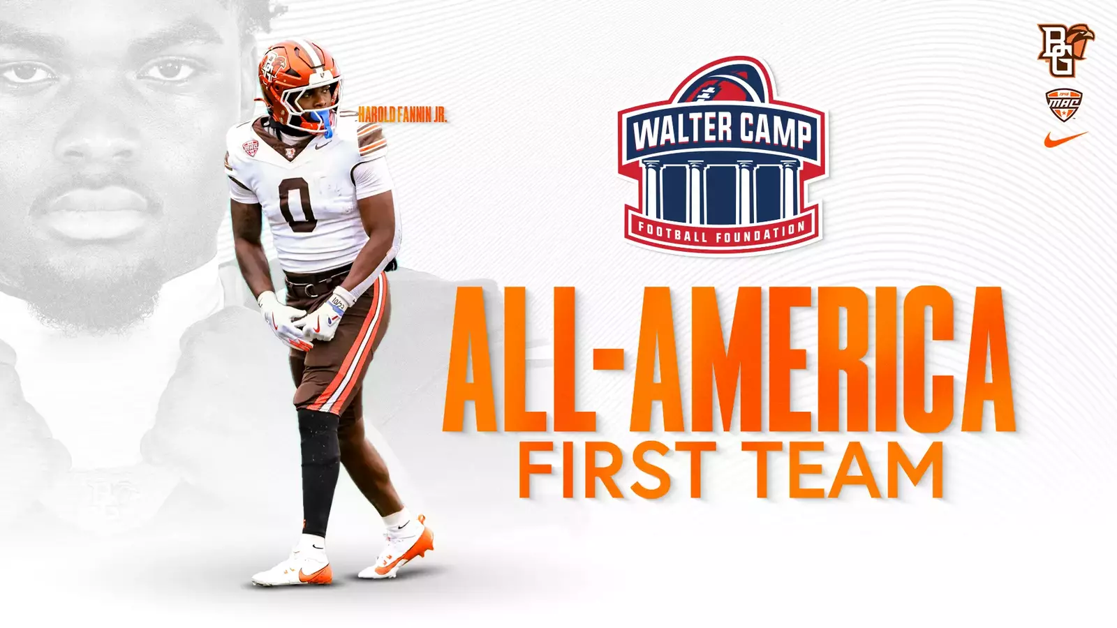 Harold Fannin Jr. Named to the Walter Camp AllAmerica First Team BVM Sports