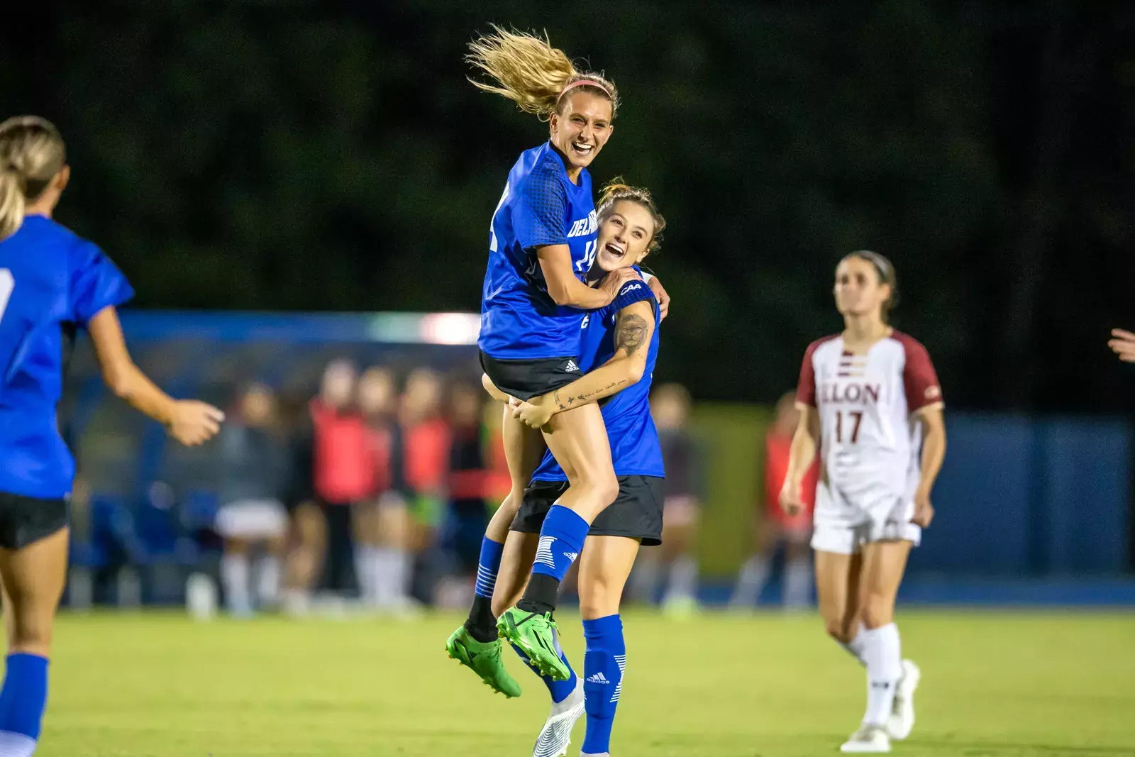 Three Goals Lift Women’s Soccer Past Elon University of Delaware