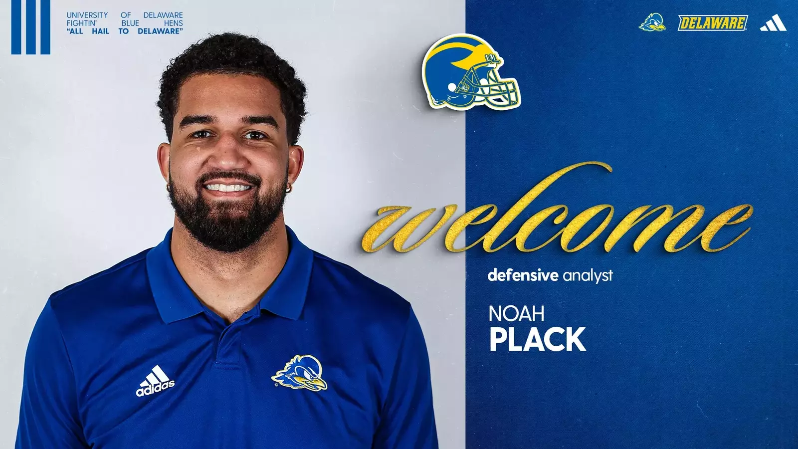 Plack ‘22 Returns as Defensive Analyst - University of Delaware Athletics