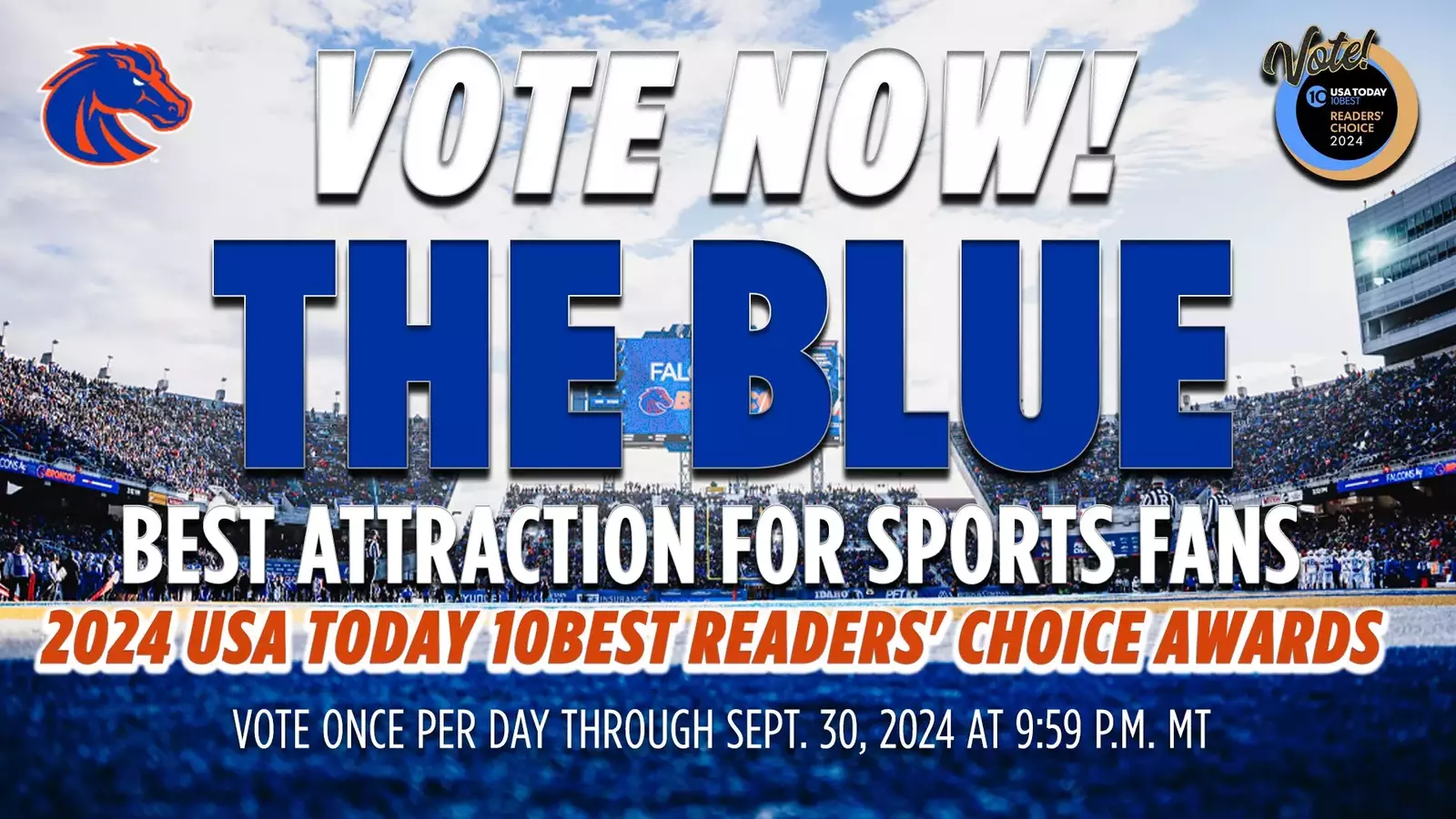 Boise State’s Blue Turf Nominated Again – ‘Best Attraction for Sports Fans’ in U.S. – Boise State University Athletics