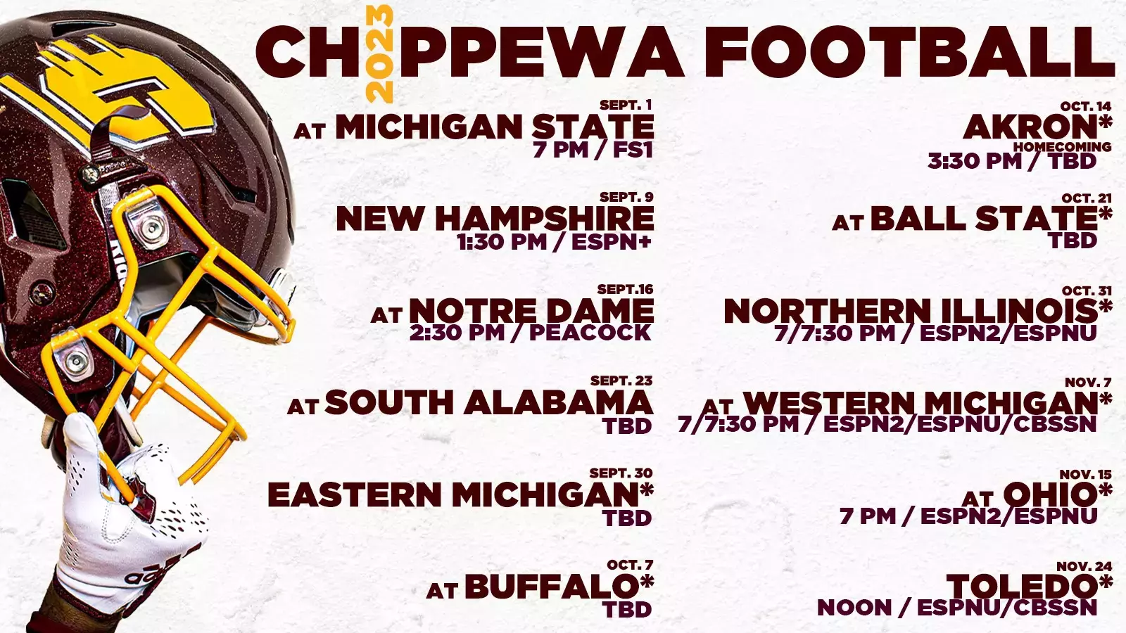 Central Michigan Football Schedule 2025