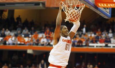 Fab Melo dunks against Kutztown.